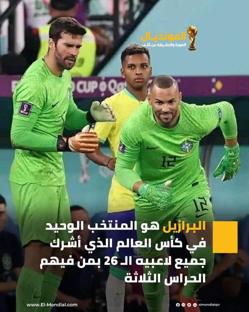 المنتخب الوحيد الذي شارك جميع لاعبيه 2