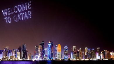 Drone show boven Doha Qatar op 14 november 2022. Reuters 2 2